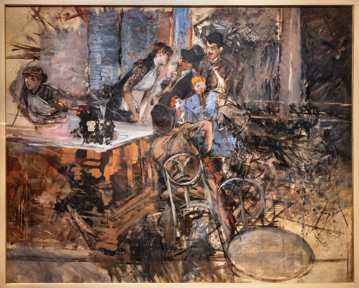 Die Bar in den Folies Bergère von Giovanni Boldini