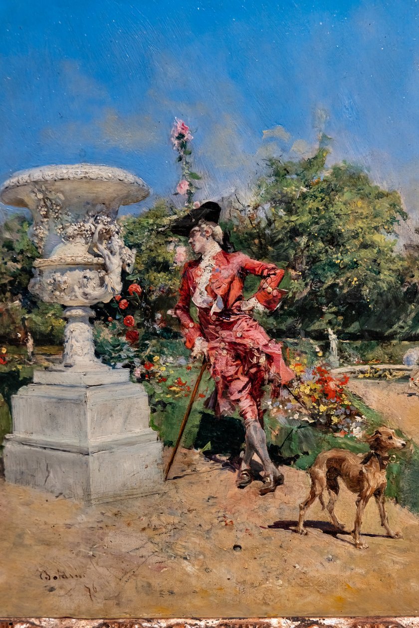 Junger Marquis in Versailles (Detail) von Giovanni Boldini