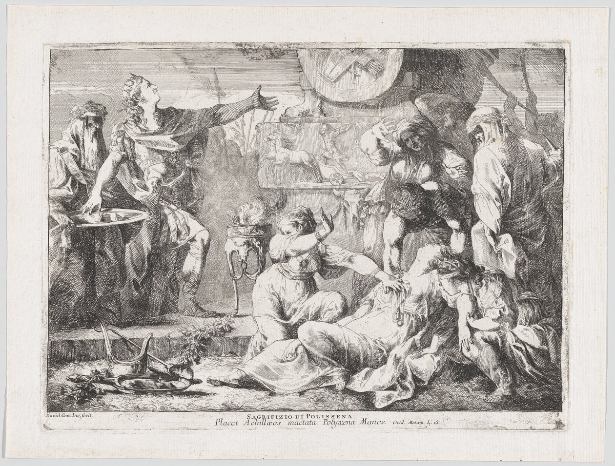 Das Opfer der Polyxena, 1776 von Giovanni David
