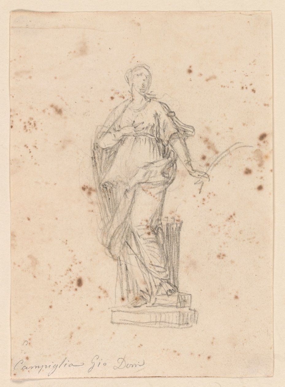 Statue einer weiblichen Heiligen von Giovanni Domenico Campiglia