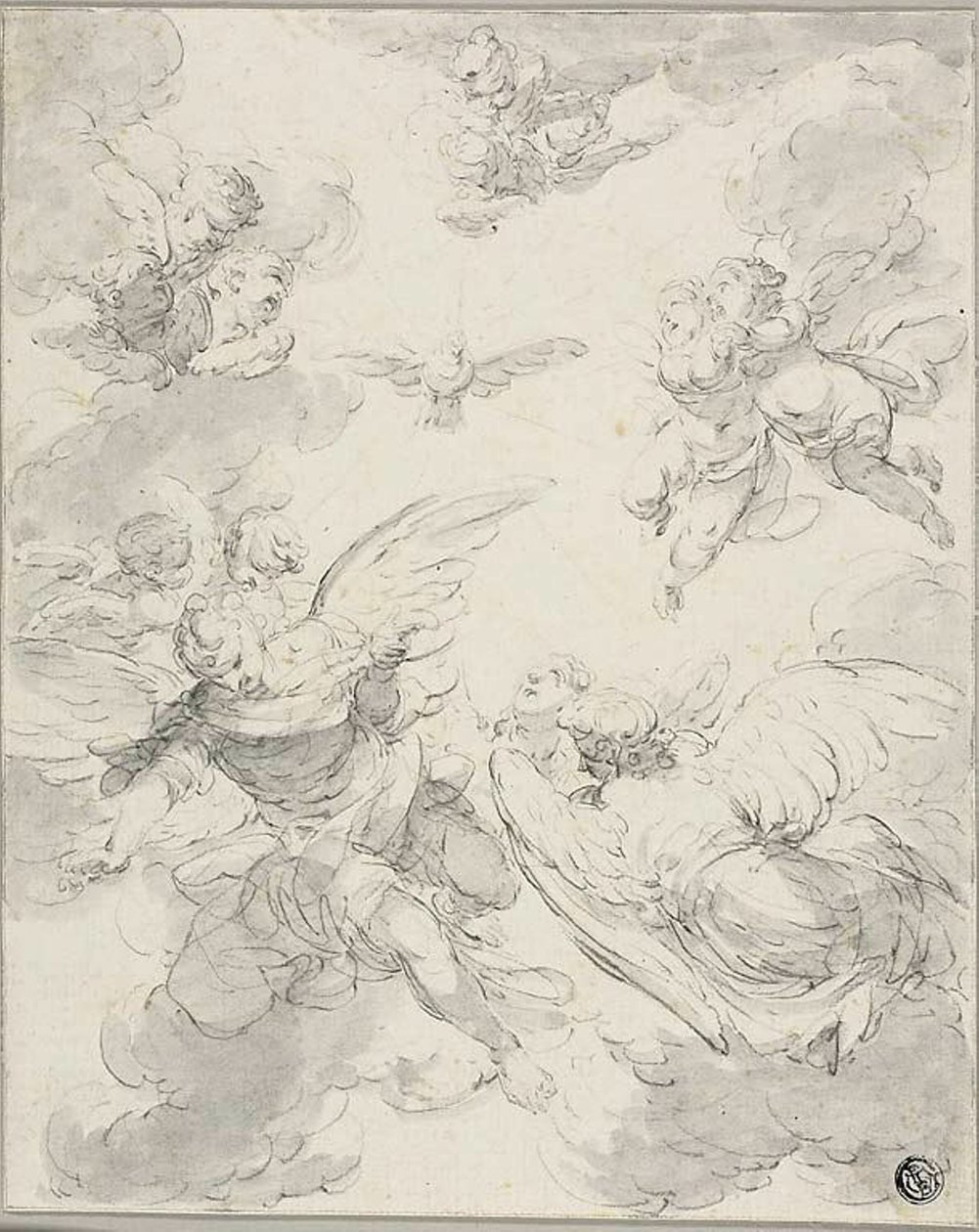 Der Heilige Geist und Engel von Giovanni Domenico Ferretti