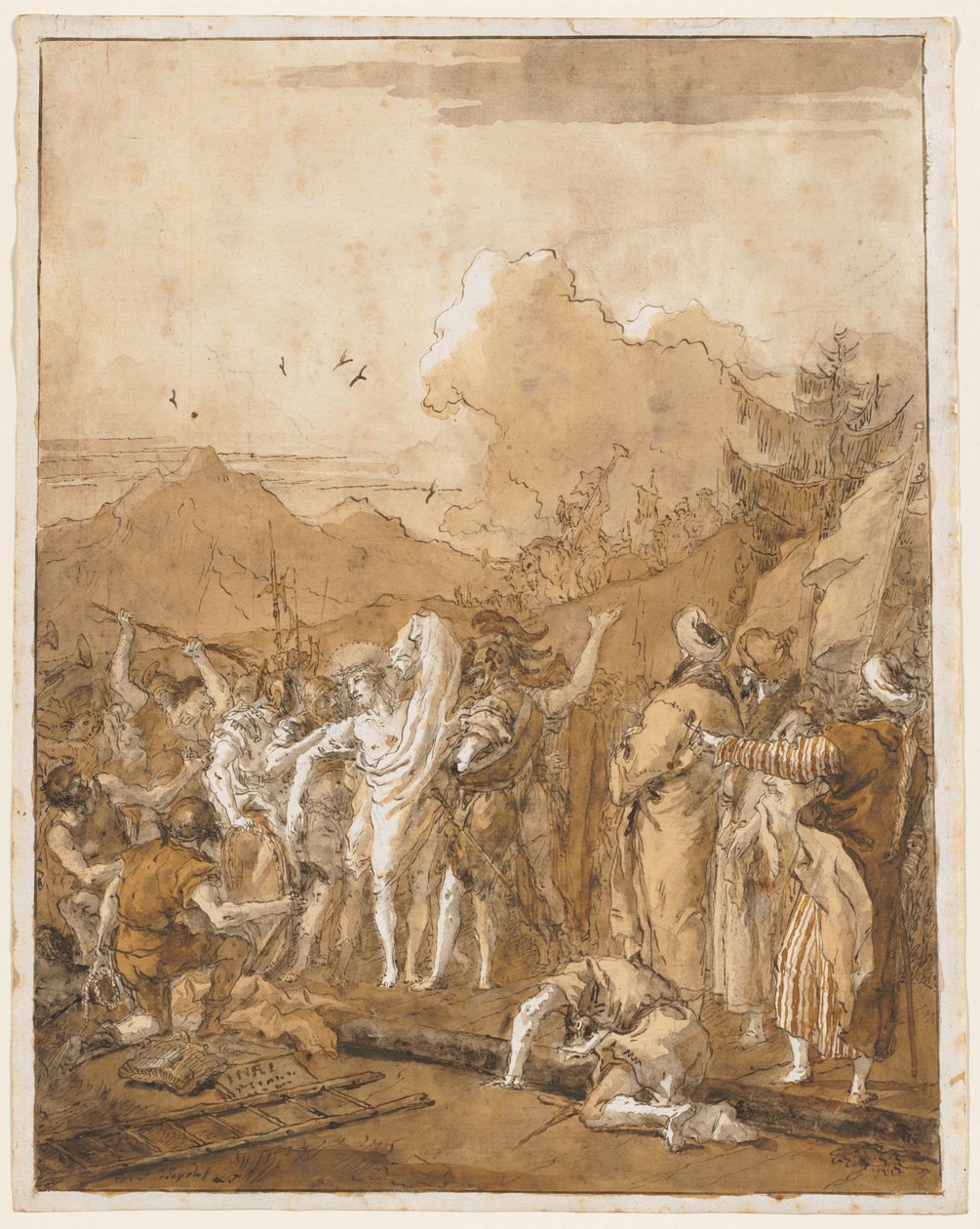 Die Entkleidung Christi, um 1785-1790 von Giovanni Domenico Tiepolo