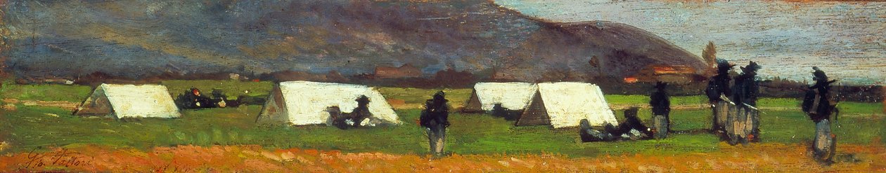 Bersaglieri-Lager, ca. 1860 von Giovanni Fattori