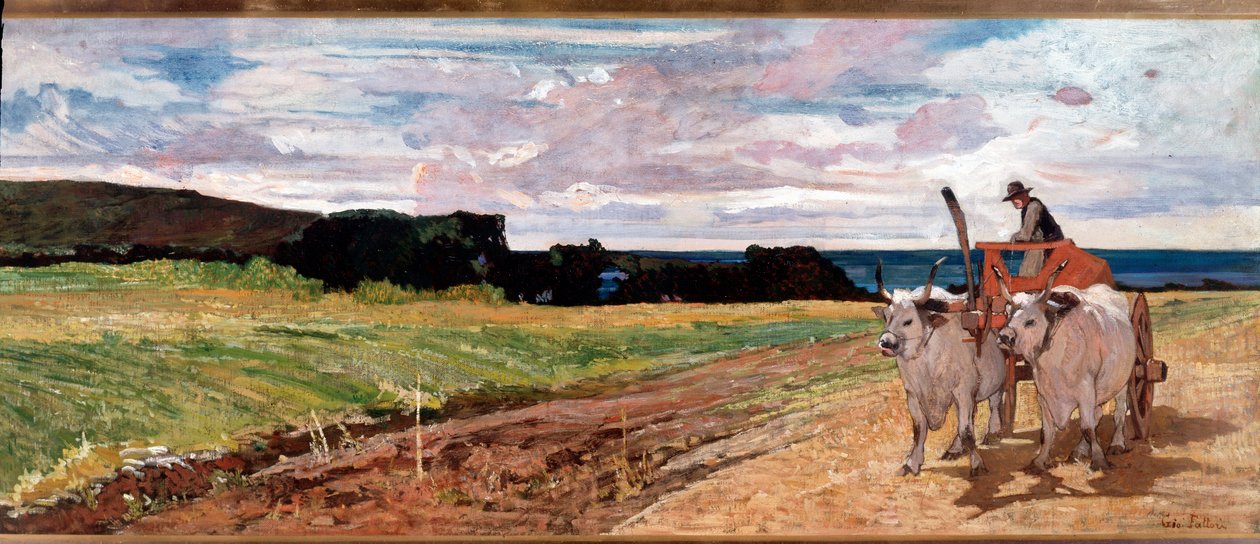 Pflug und Ochsen von Giovanni Fattori