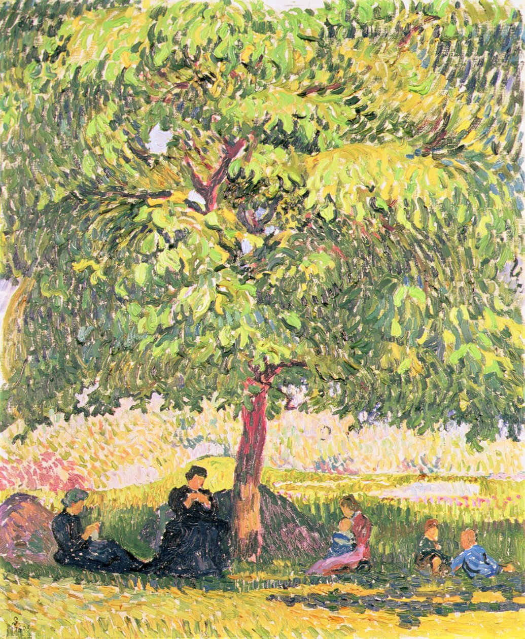 Unter dem Walnussbaum von Giovanni Giacometti
