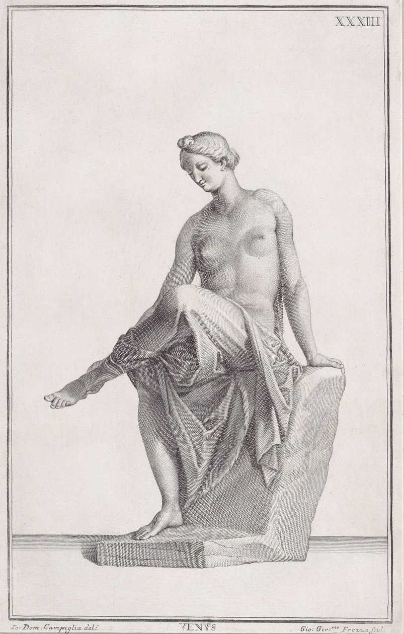 Statue der Venus von Giovanni Girolamo Frezza