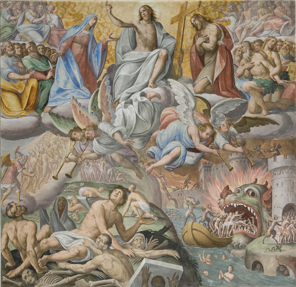 Das Jüngste Gericht, (Detail), 1614 von Giovanni Mauro della Rovere