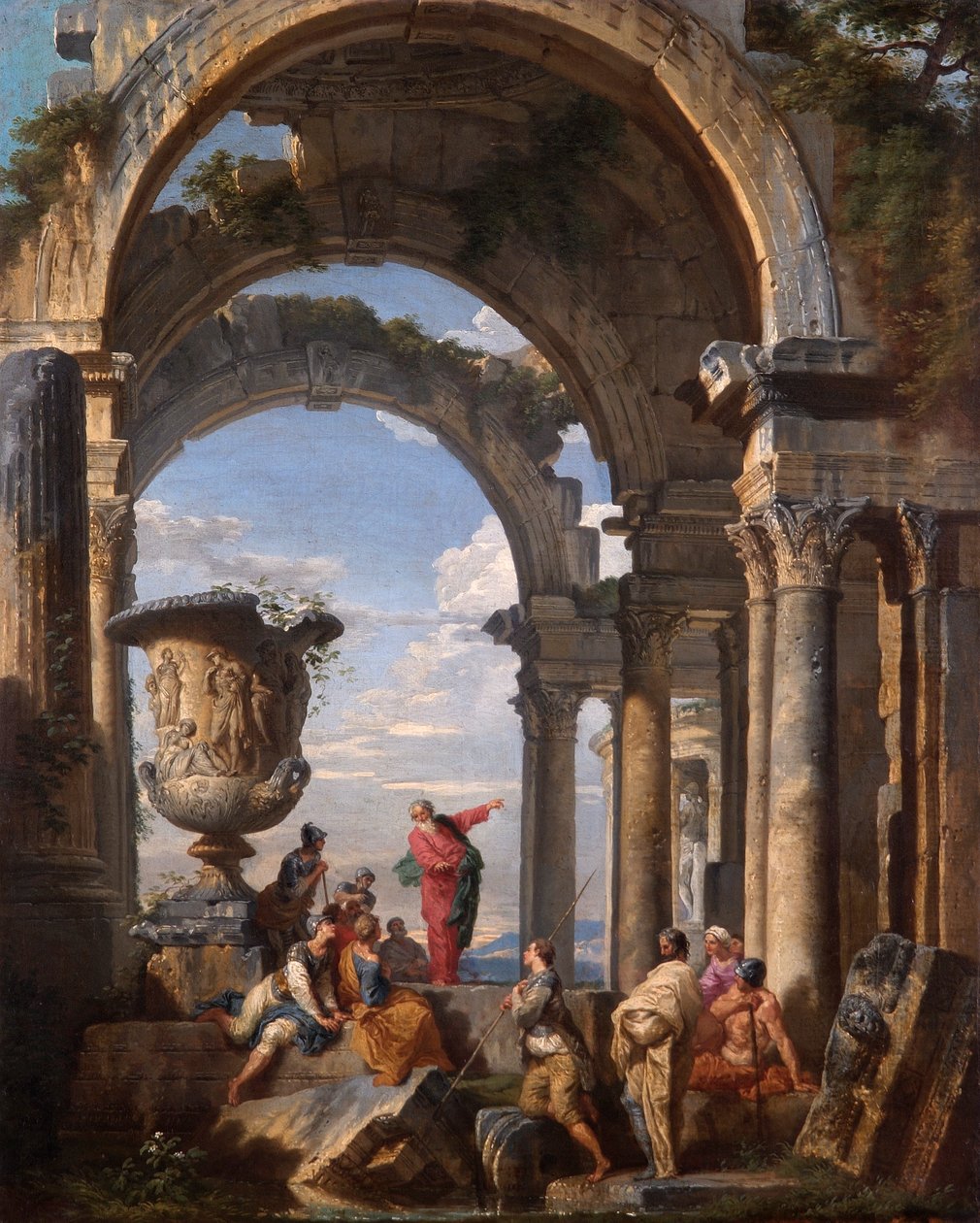 Der heilige Paulus predigt in Athen, 1737 von Giovanni Paolo Panini