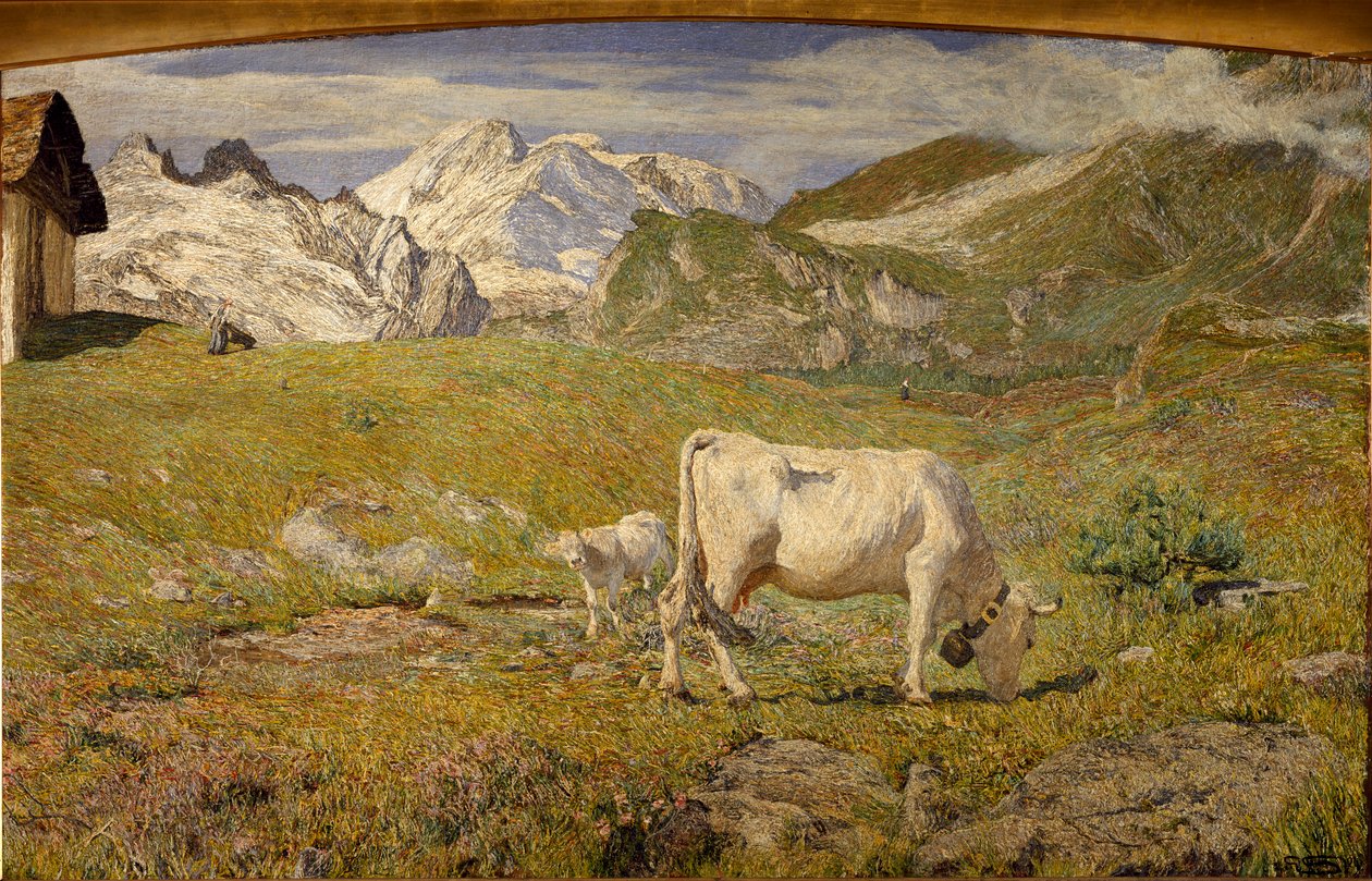 Weiden im Frühling von Giovanni Segantini