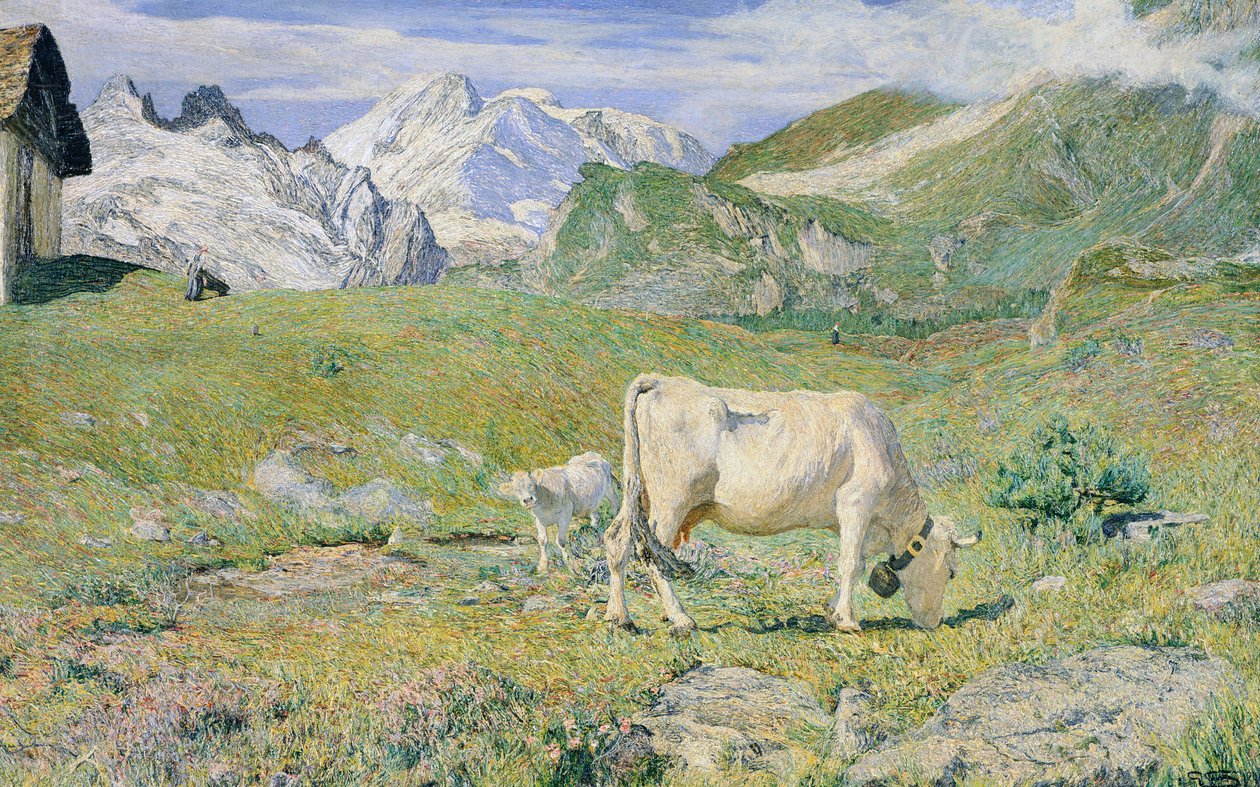 Frühlingsweiden von Giovanni Segantini (1858-1899) von Giovanni Segantini