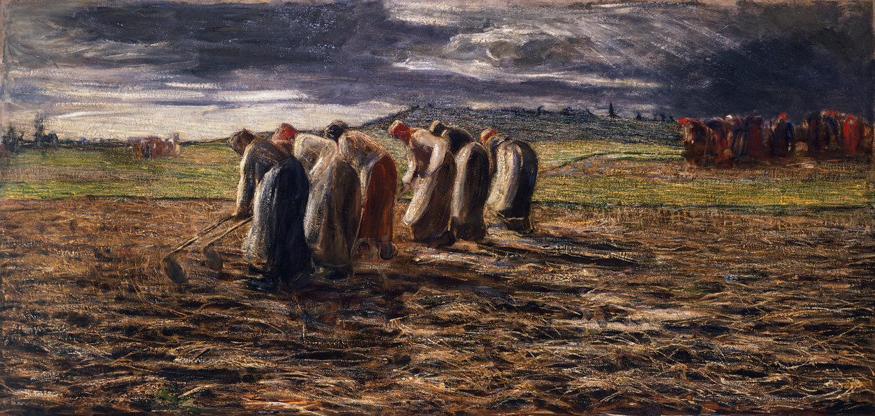 Die Kartoffelernte von Giovanni Segantini