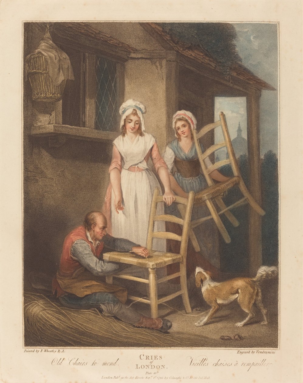 Alte Stühle zu reparieren von Giovanni Vendramini after Francis Wheatley