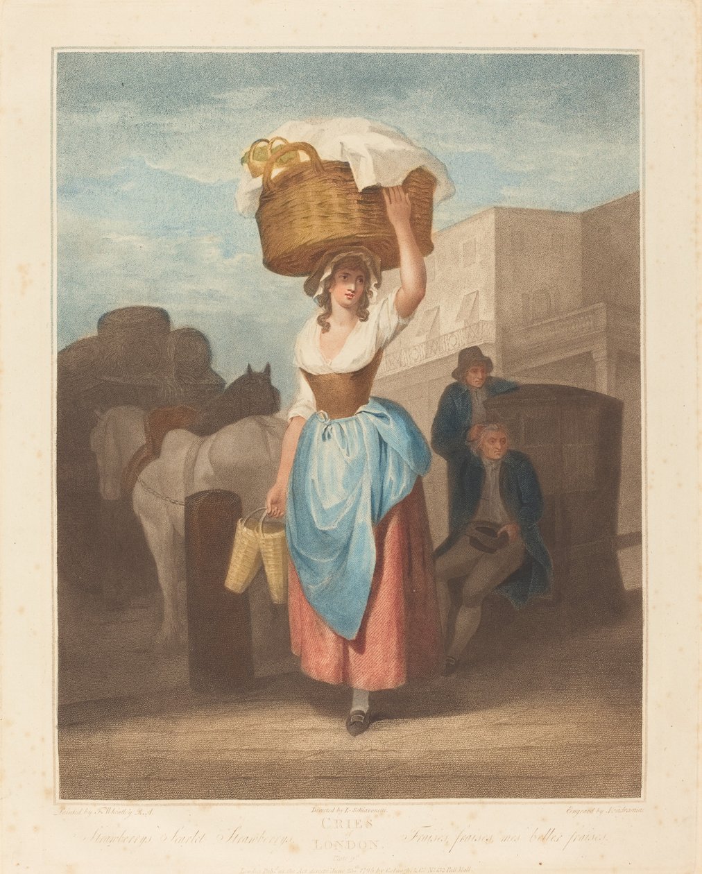 Erdbeeren, scharlachrote Erdbeeren von Giovanni Vendramini after Francis Wheatley