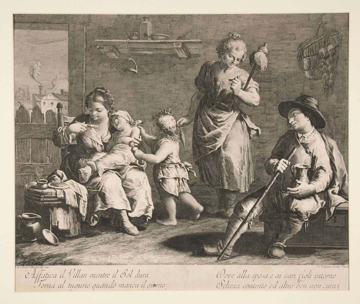 Affatica il Villan mentre il Sol dura von Giovanni Volpato