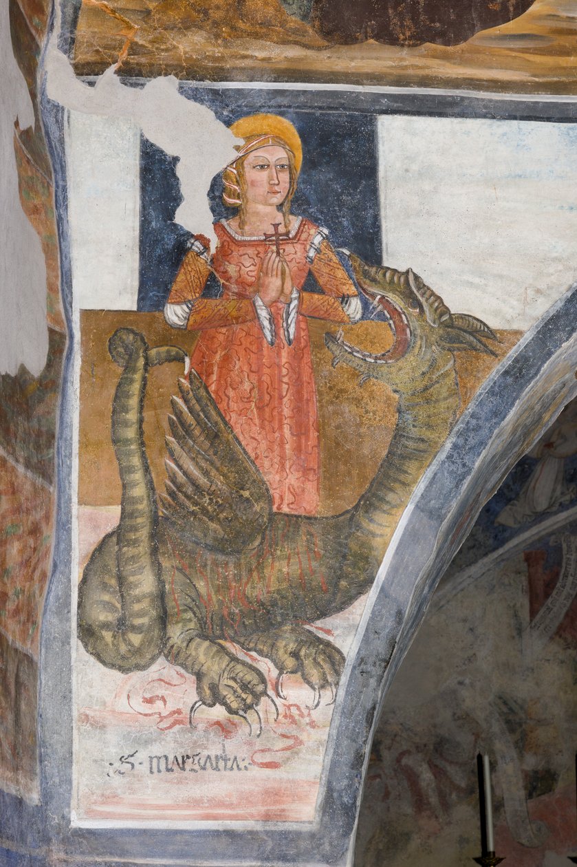 Heilige Margareta von Antiochia, Märtyrerin von Giovanni di Cherasco Botoneri