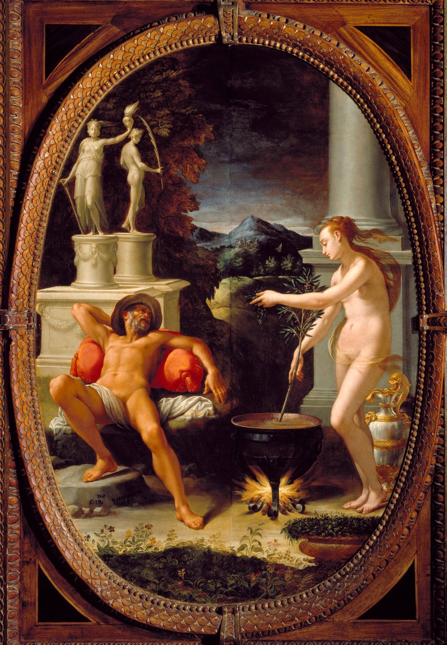 Medea verjüngt Eson, den Vater von Jason von Girolamo Macchietti