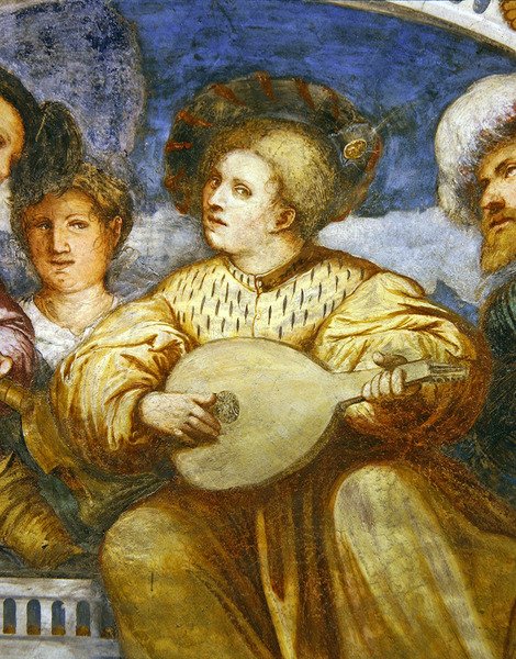 Beze, Detail des Konzerts, 1532 von Girolamo Romanino