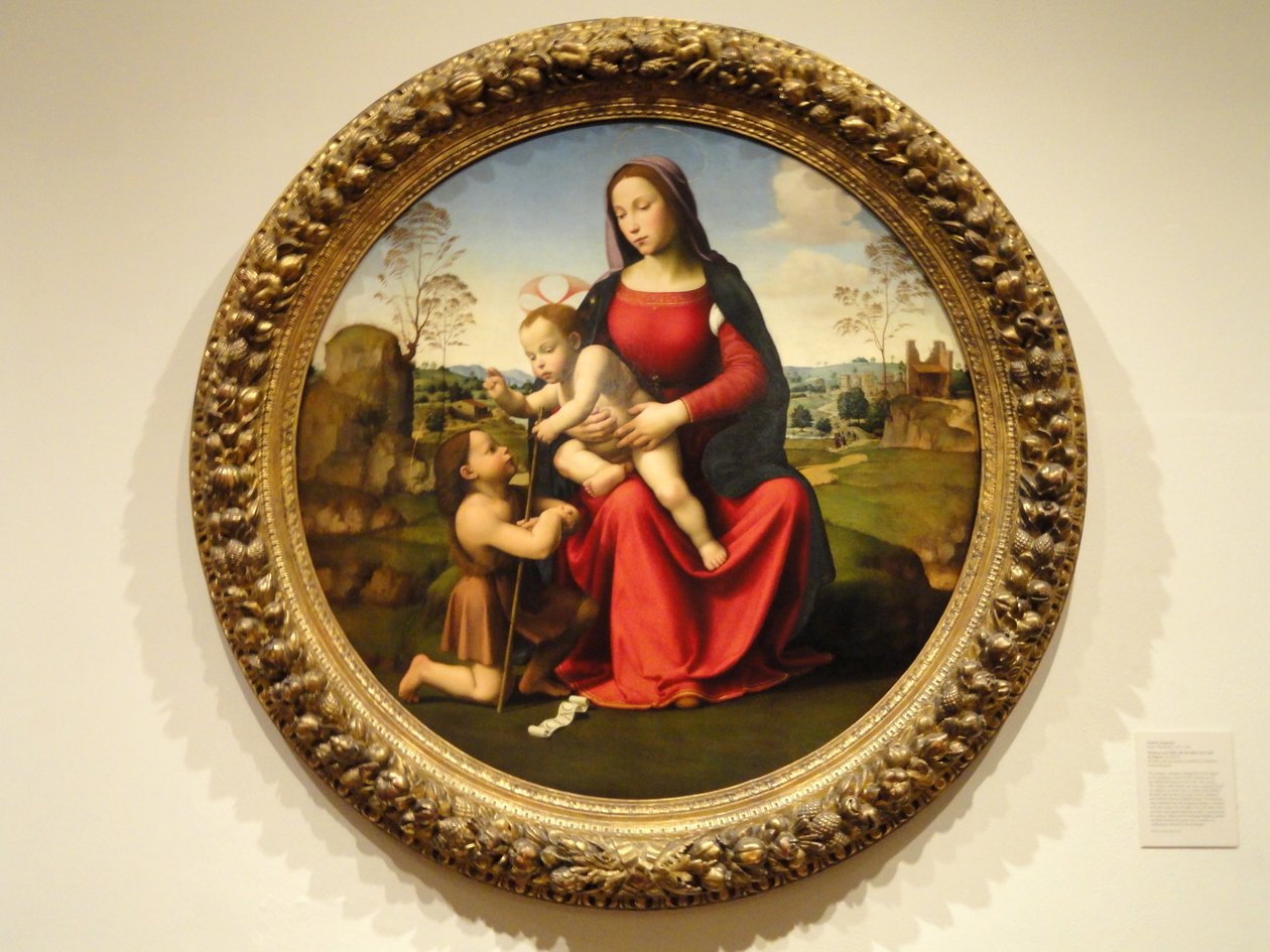 Madonna und Kind mit dem kleinen Johannes dem Täufer von Giuliano Bugiardini