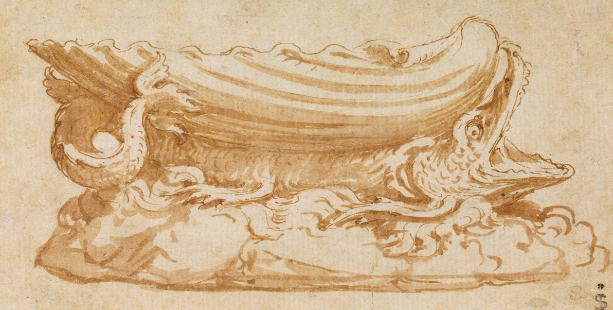 Entwurf für ein Salzfass von Giulio Romano