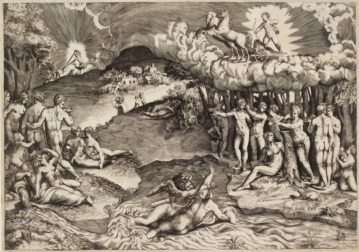 Der Triumph der Liebe von Giulio Bonasone