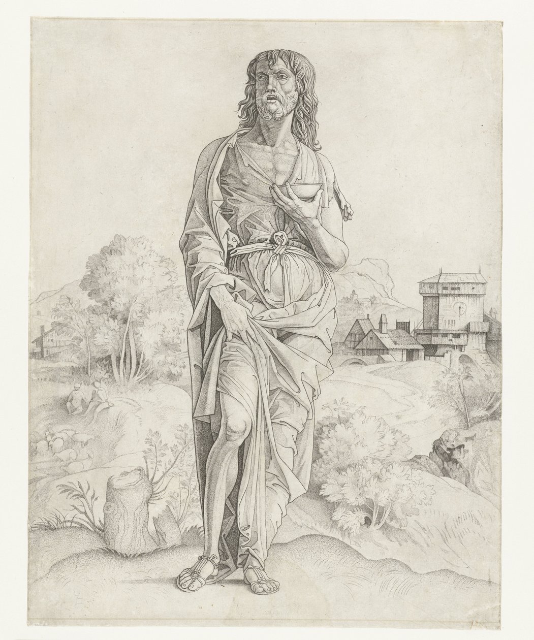 Johannes der Täufer von Giulio Campagnola