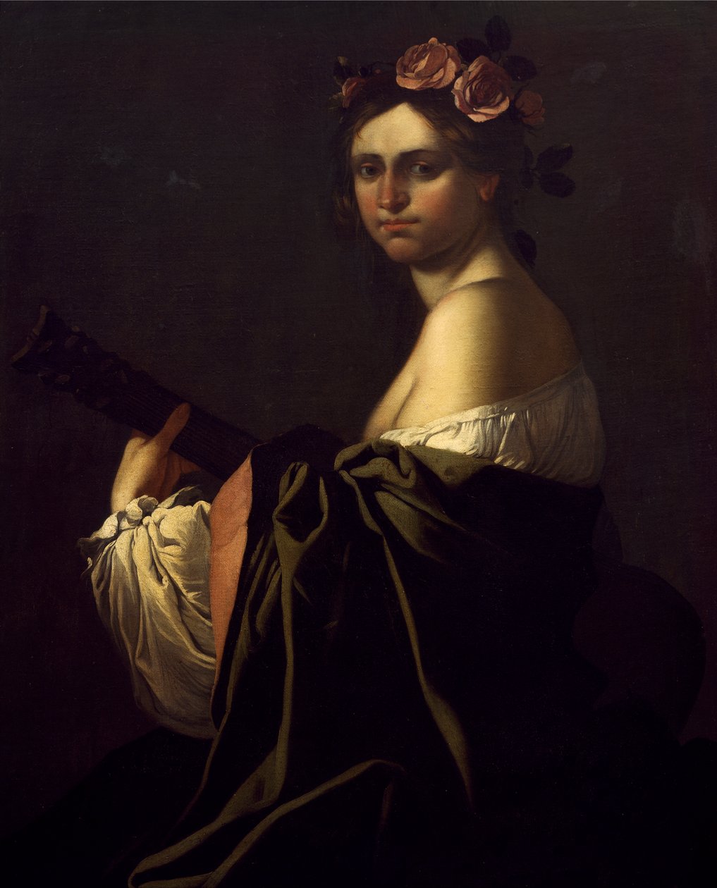 Sängerin spielt Gitarre von Giulio Carpioni