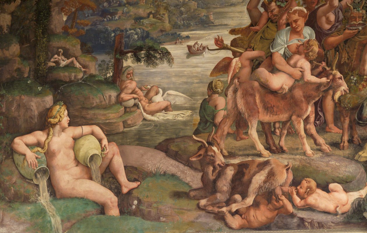 Hochzeitsfest von Amor und Psyche (Detail) von Giulio Romano