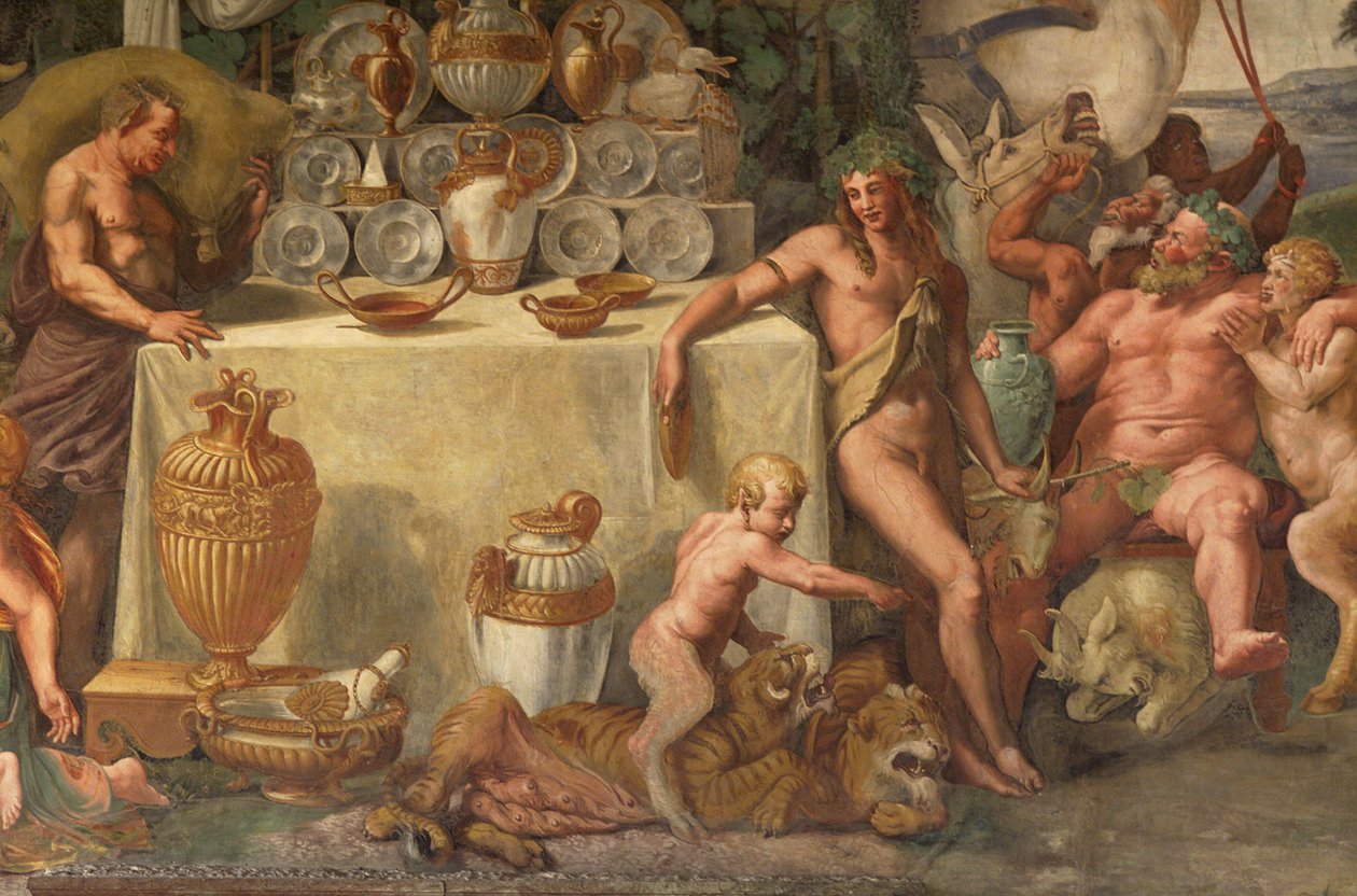 Hochzeitsfest von Amor und Psyche (Detail) von Giulio Romano