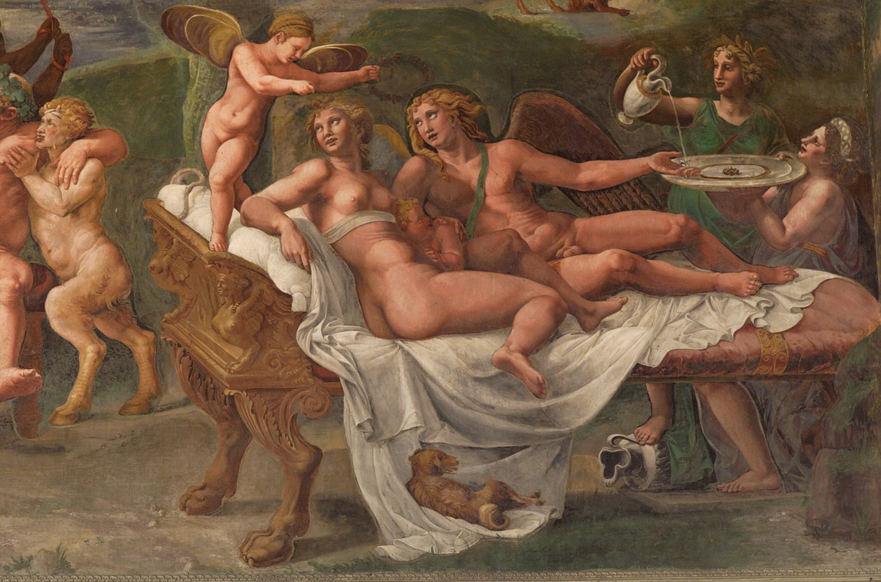 Hochzeitsfest von Amor und Psyche (Detail) von Giulio Romano