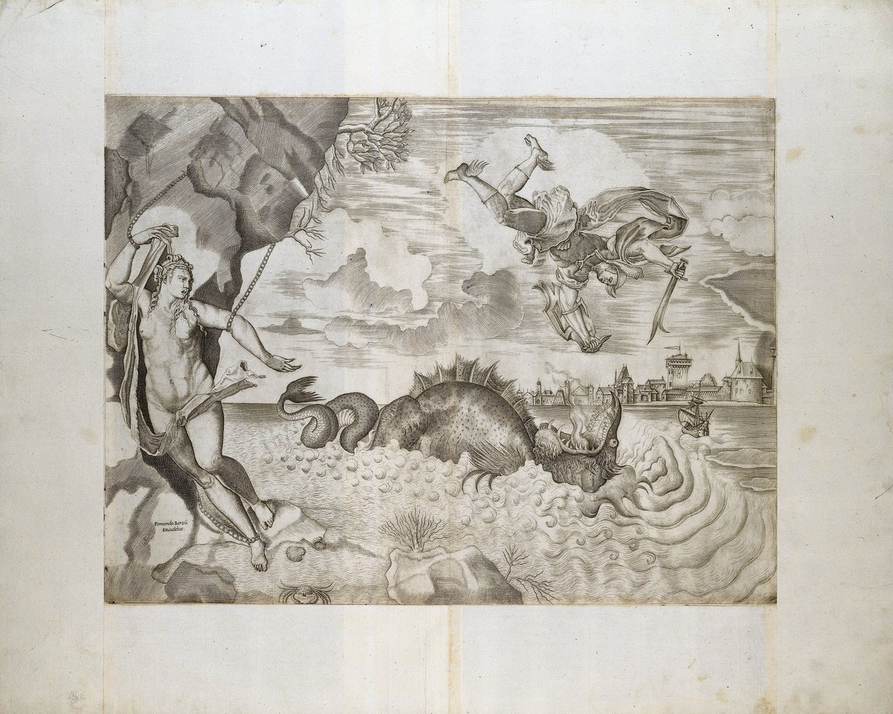 Perseus und Andromeda von Giulio Sanuto