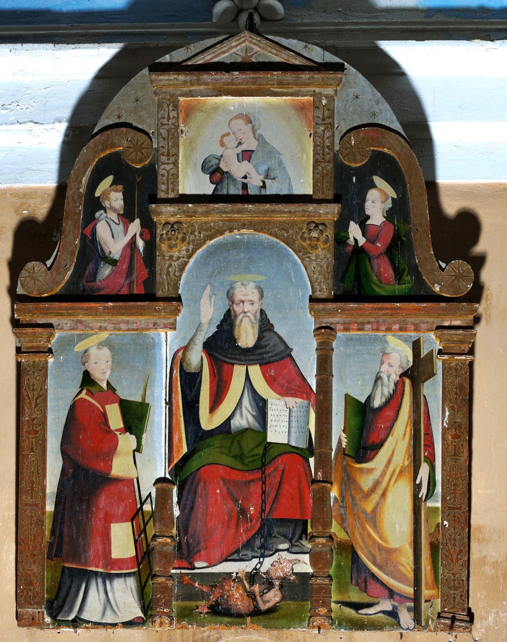 Triptychon des Heiligen Bernhard, ca. 1578 (Gemälde) von Giulio de Rossi