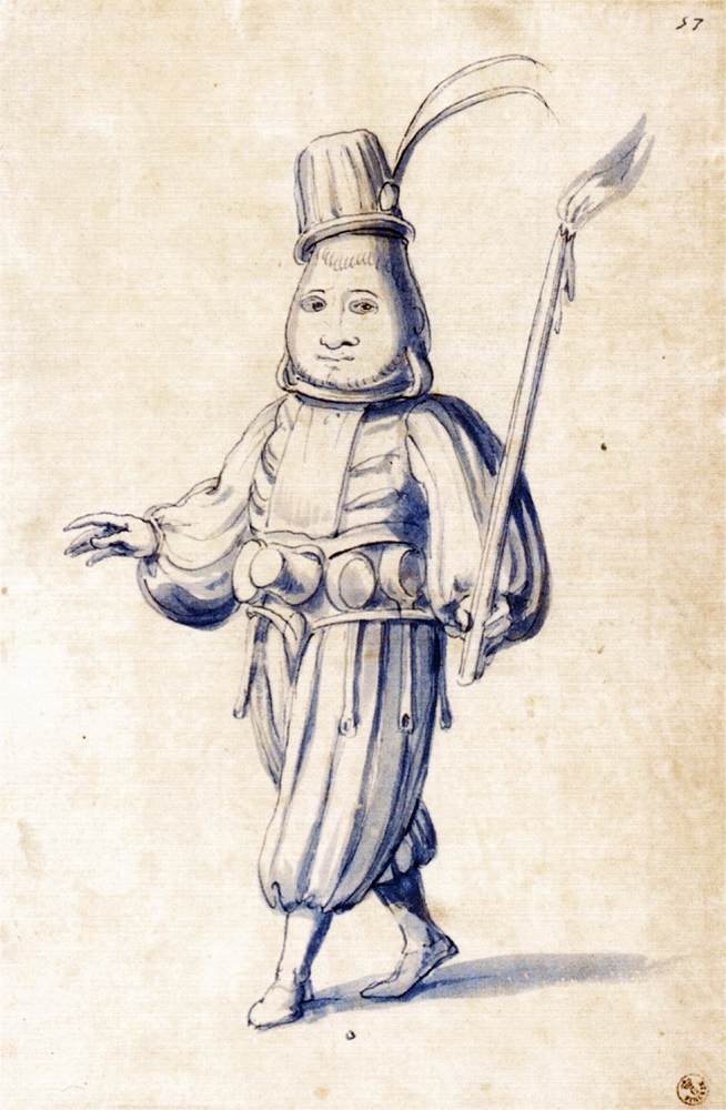 Kostümentwurf für einen Koch von Giuseppe Arcimboldo