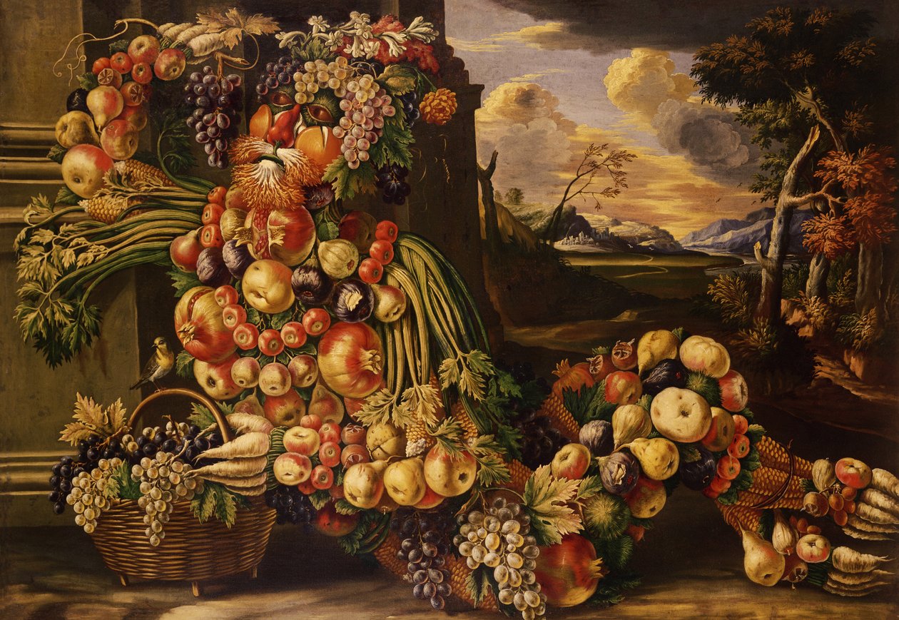 Sitzende Figur des Sommers, 1573 von Giuseppe Arcimboldo