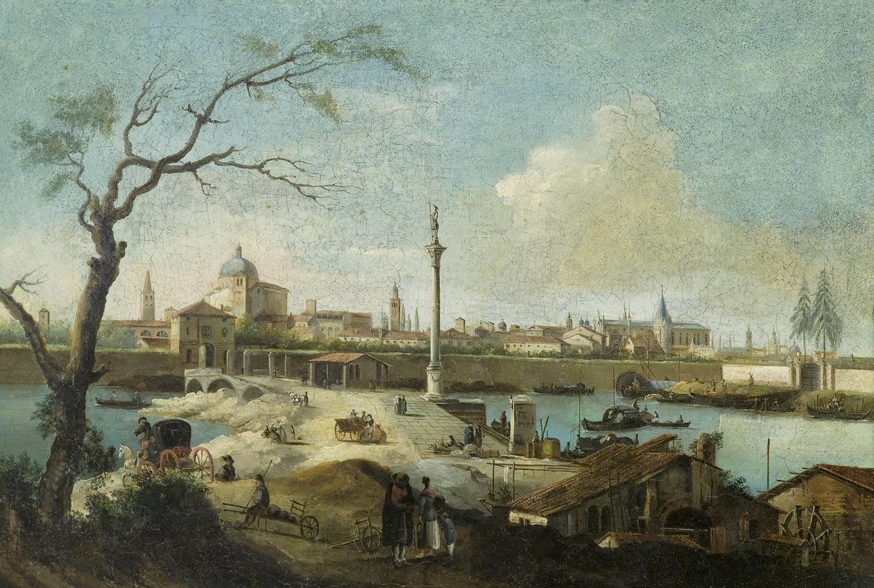 Capriccio mit der Ansicht von Padua von Giuseppe Bernardino Bison