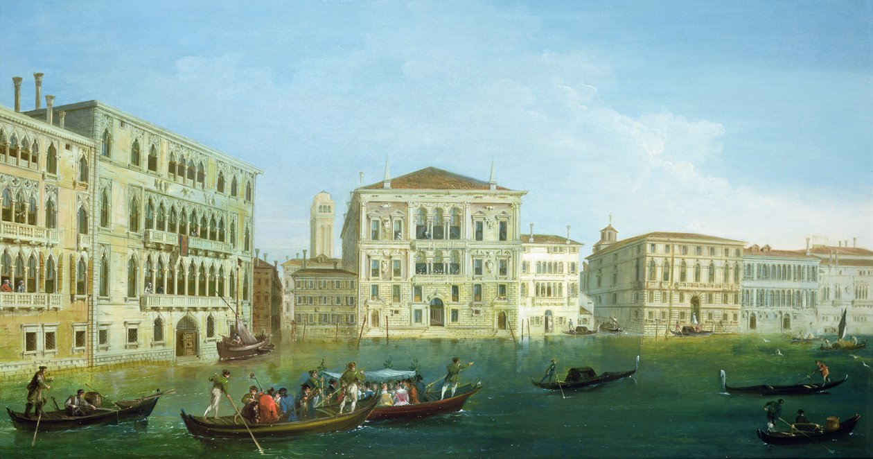 Die Casa Foscari und der Palazzo Balbi, vom Canal Grande, Venedig von Giuseppe Bernardino Bison