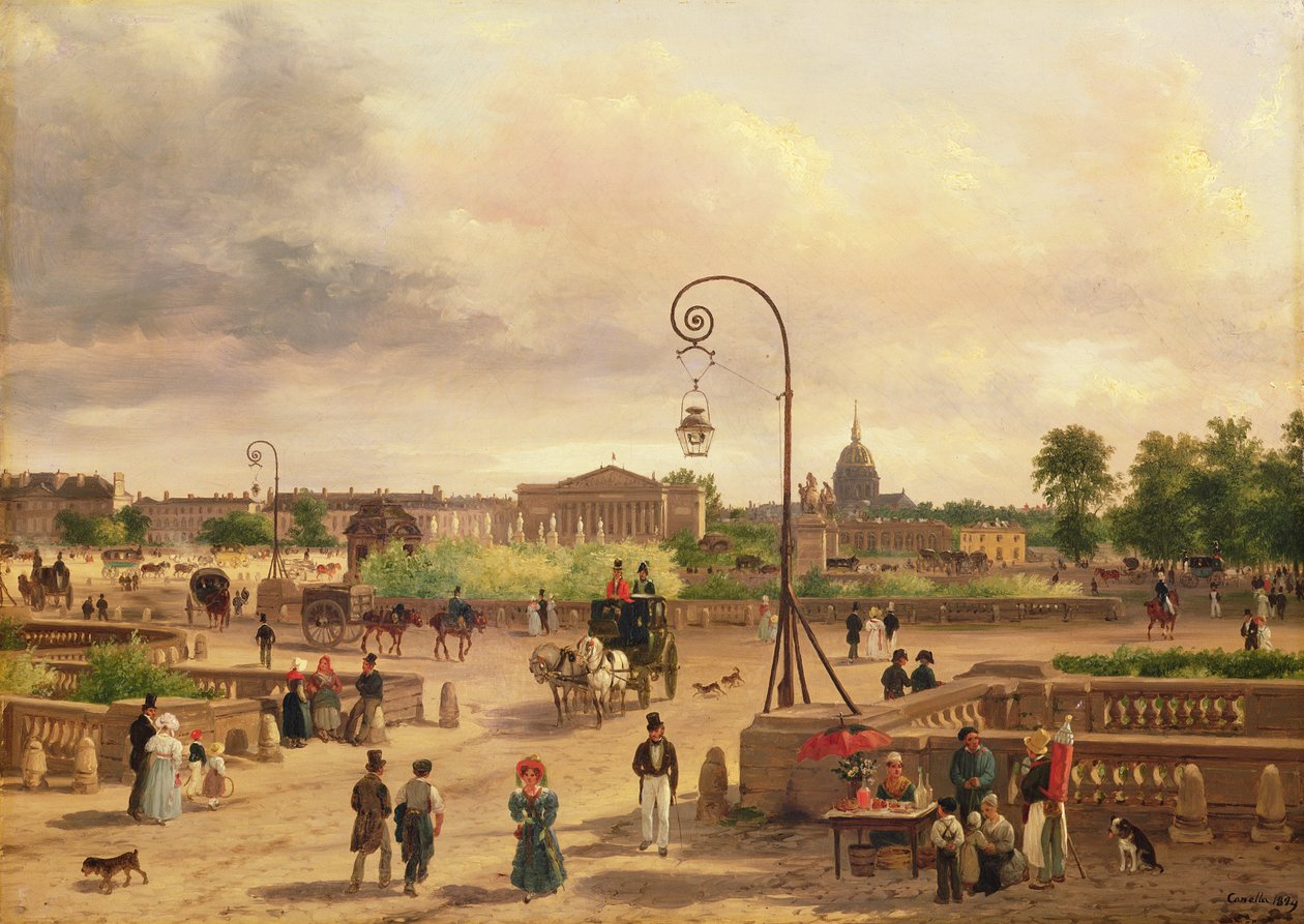La Place de la Concorde im Jahr 1829 von Giuseppe Canella