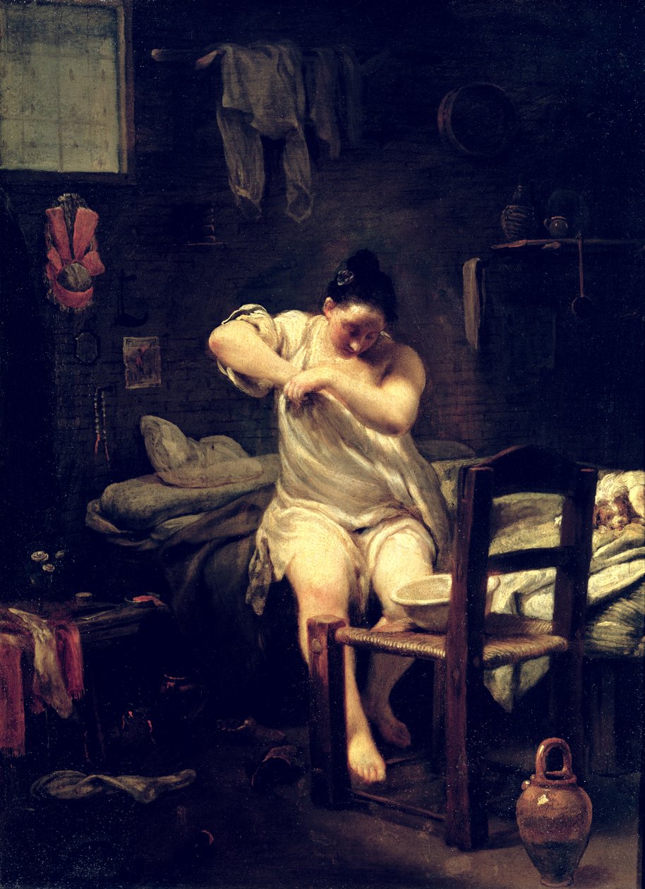 Der Floh, 1710-30 (Öl auf Kupfer) von Giuseppe Maria Crespi