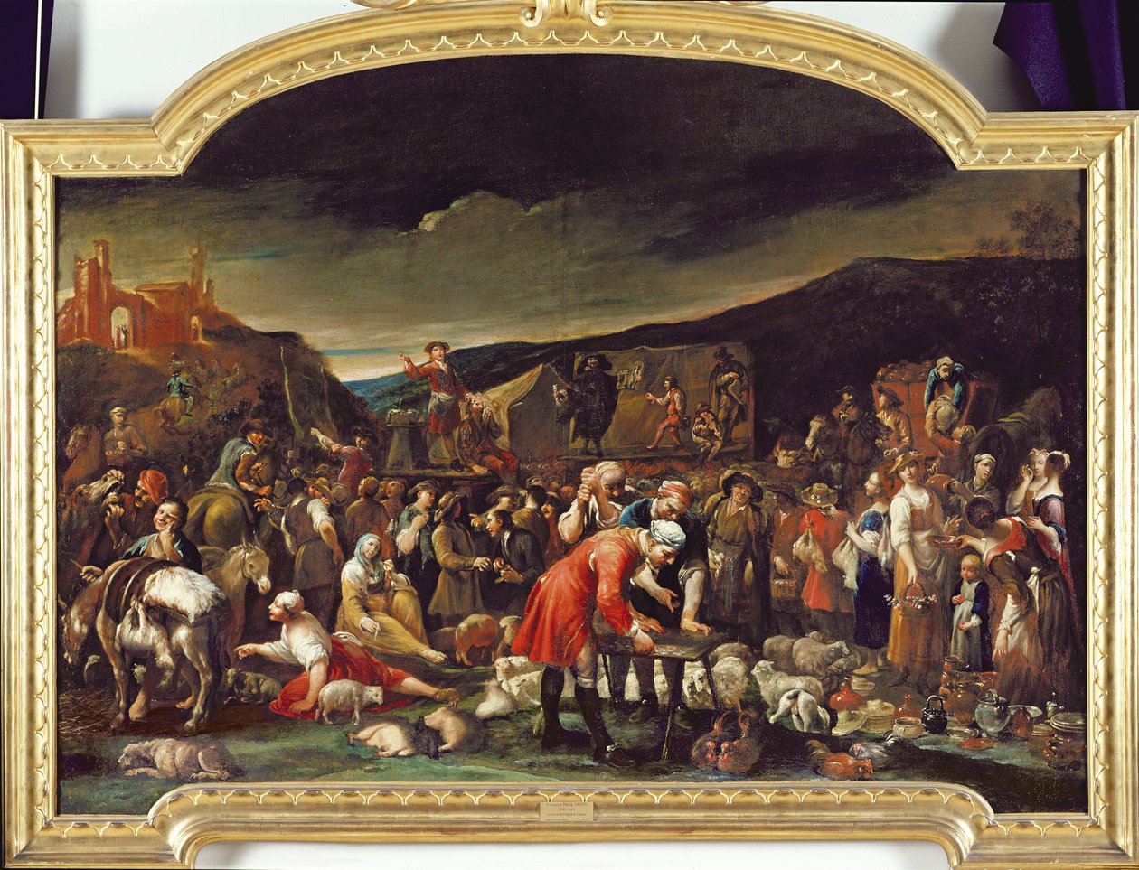Der Markt, oder Der Jahrmarkt von Poggio a Caiano von Giuseppe Maria Crespi
