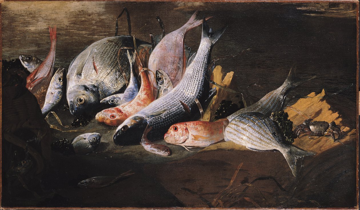 Fisch und Krabbe von Giuseppe Recco