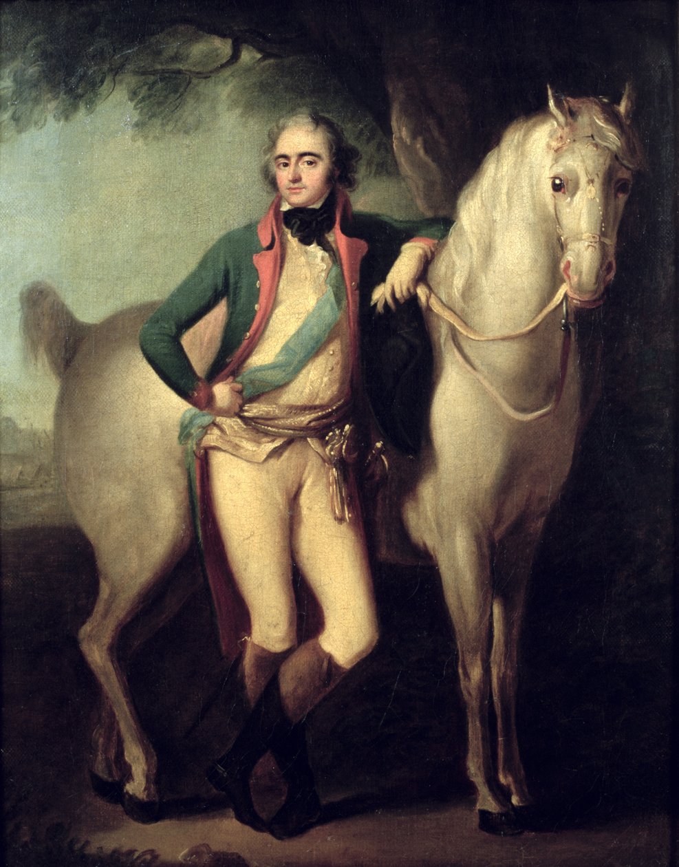 Prinz Josef Anton Poniatowski (1763-1813) bei seinem Pferd von Giuseppe or Josef Grassi