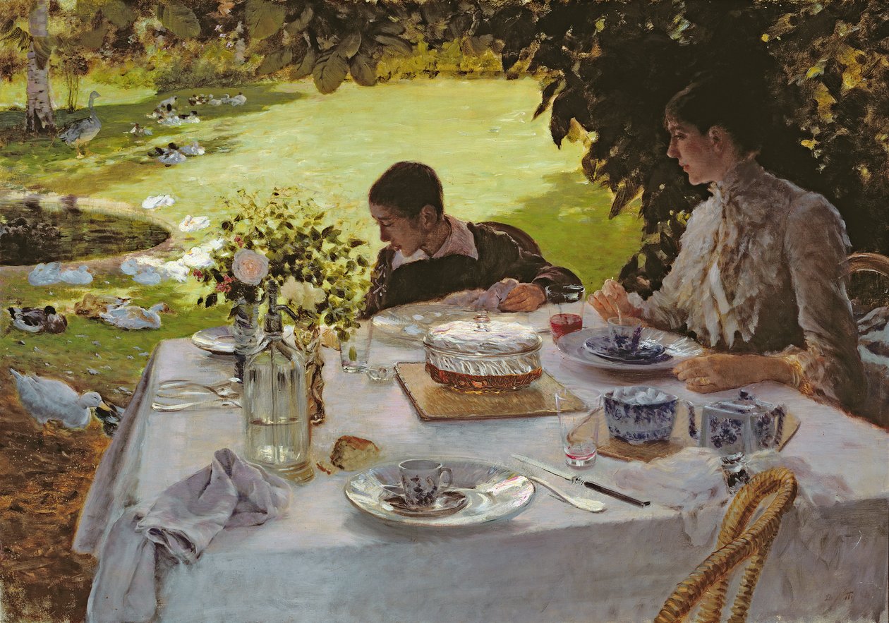 Frühstück im Garten, 1883 von Giuseppe de Nittis