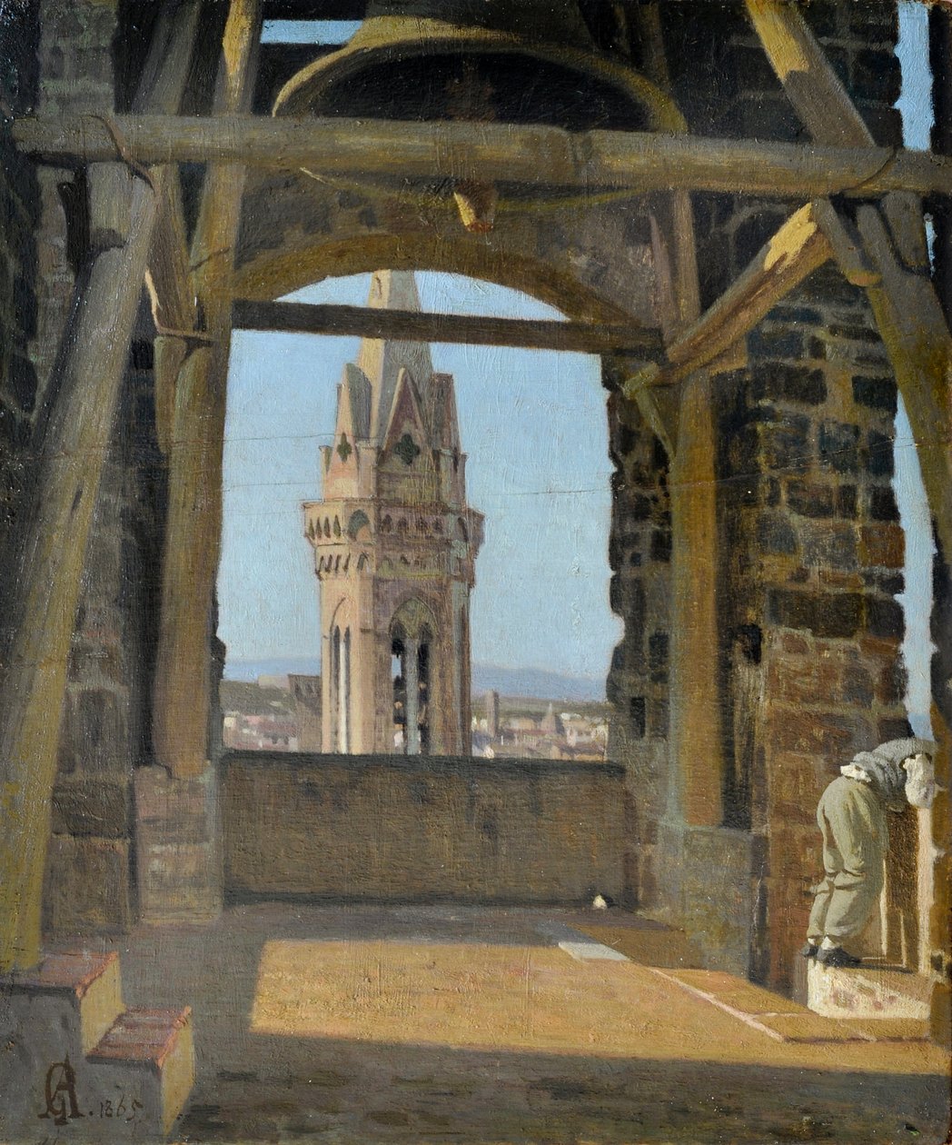 Turm des Palazzo del Podestà von Giuseppe Abbati