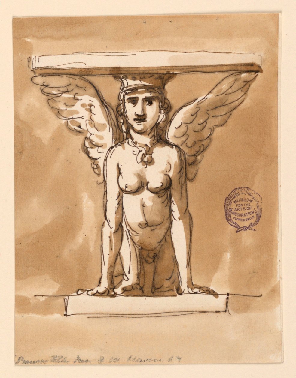 Tisch mit Sphinx-Basis von Giuseppe Barberi