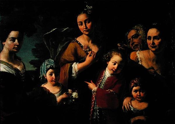 Familienporträtgruppe von Giuseppe Bonito