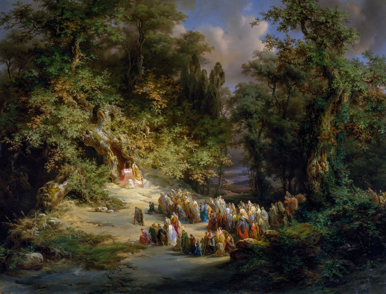 Frühchristliche Messe im Wald von Giuseppe Camino