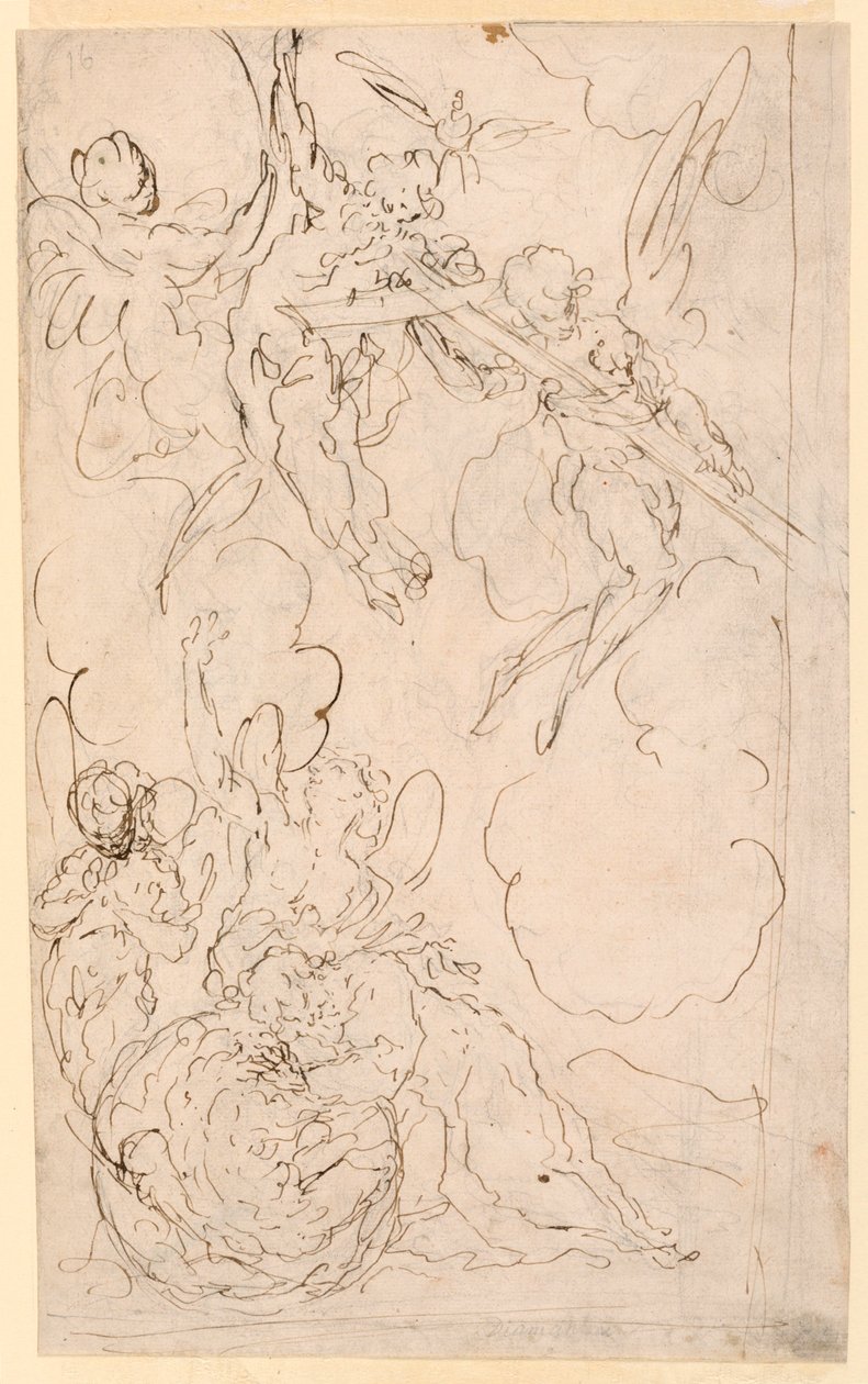 Studie für den Traum des Heiligen Josef von Giuseppe Diamantini