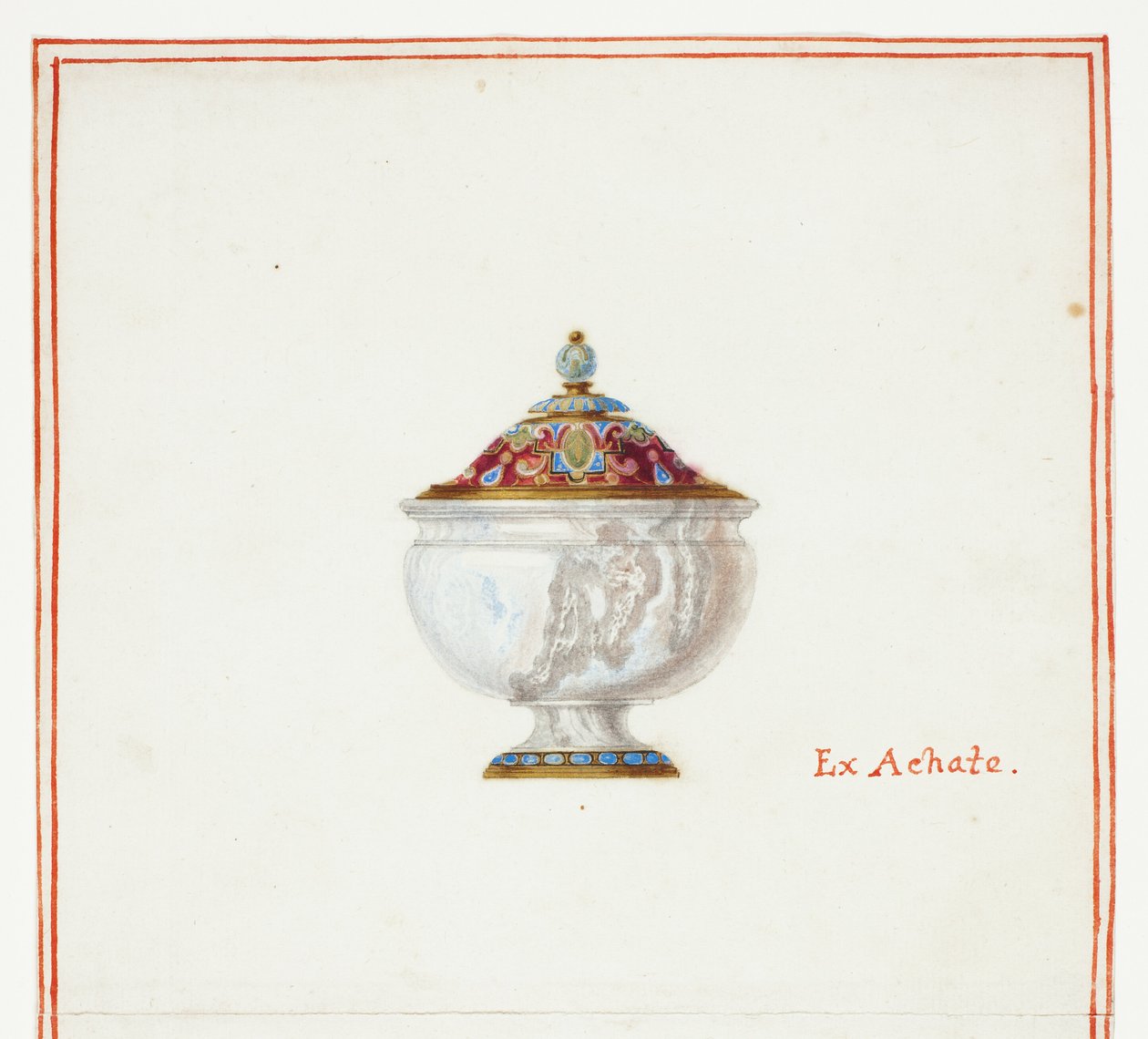 Agatebedeckte Schale von Giuseppe Grisoni