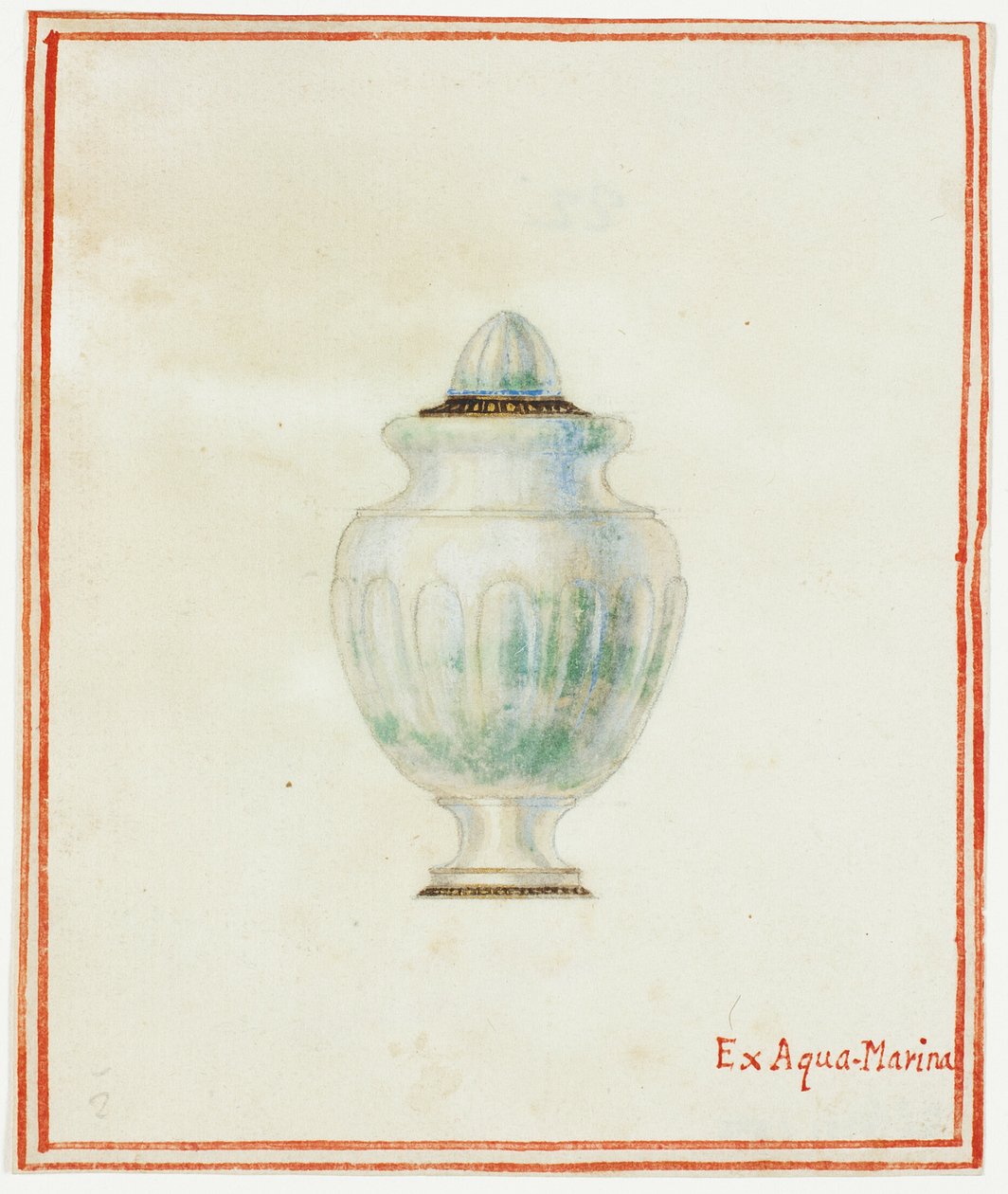 Aquamarinurne von Giuseppe Grisoni