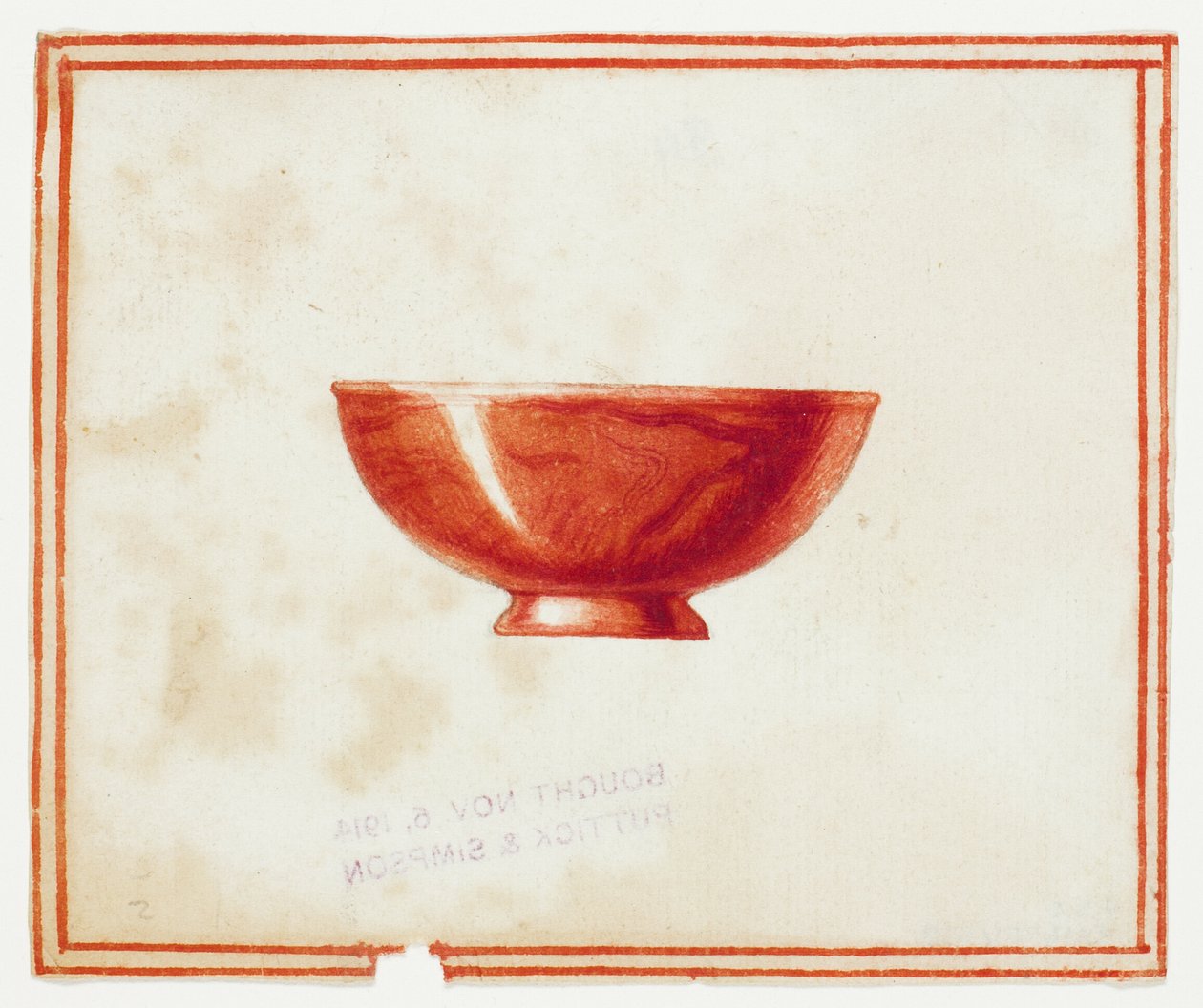Rote Marmorschale von Giuseppe Grisoni