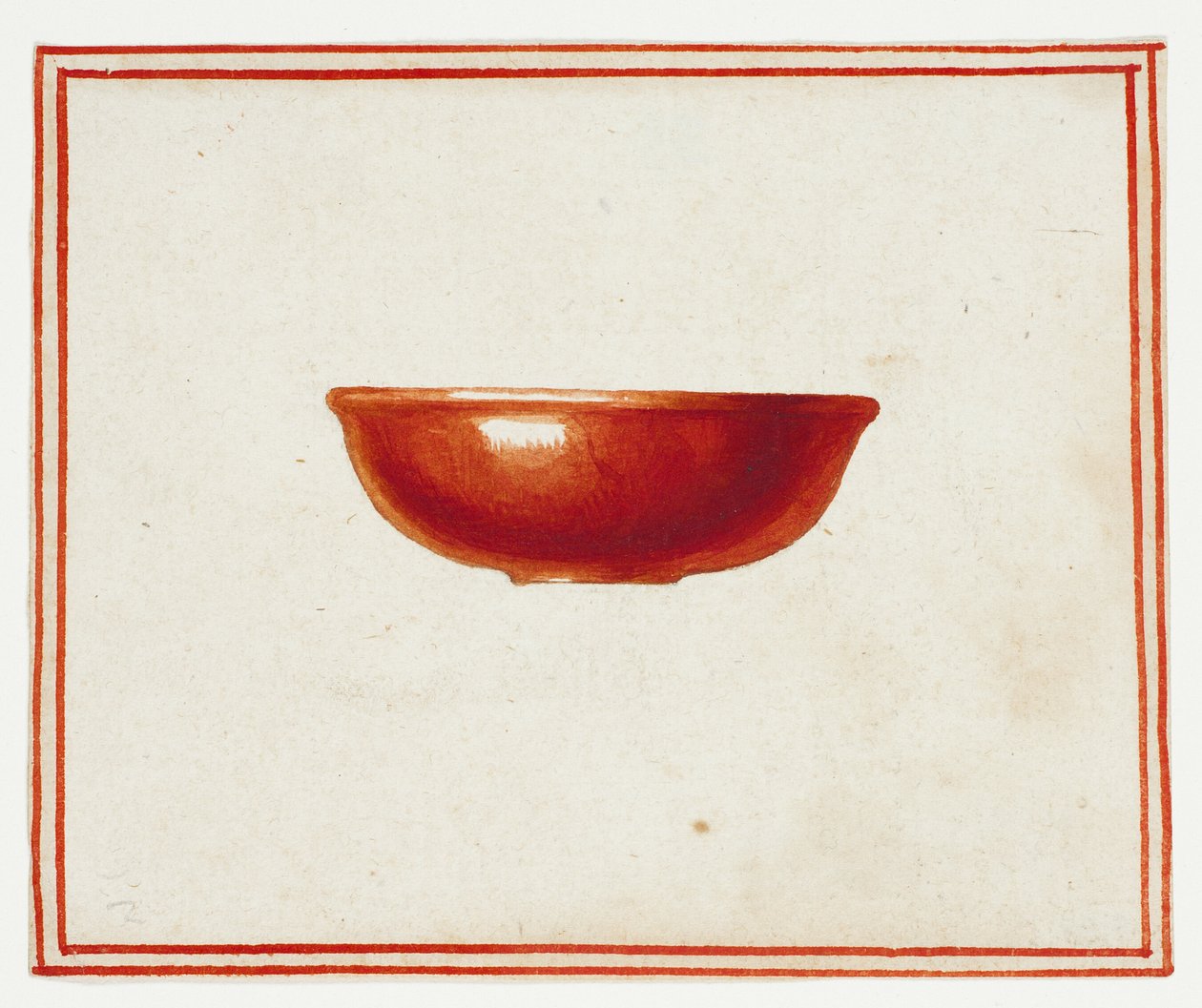Rote Untertasse von Giuseppe Grisoni